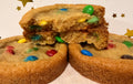 Thick M&M cookies